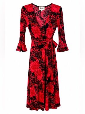 Leota Floral Faux Wrap Dress